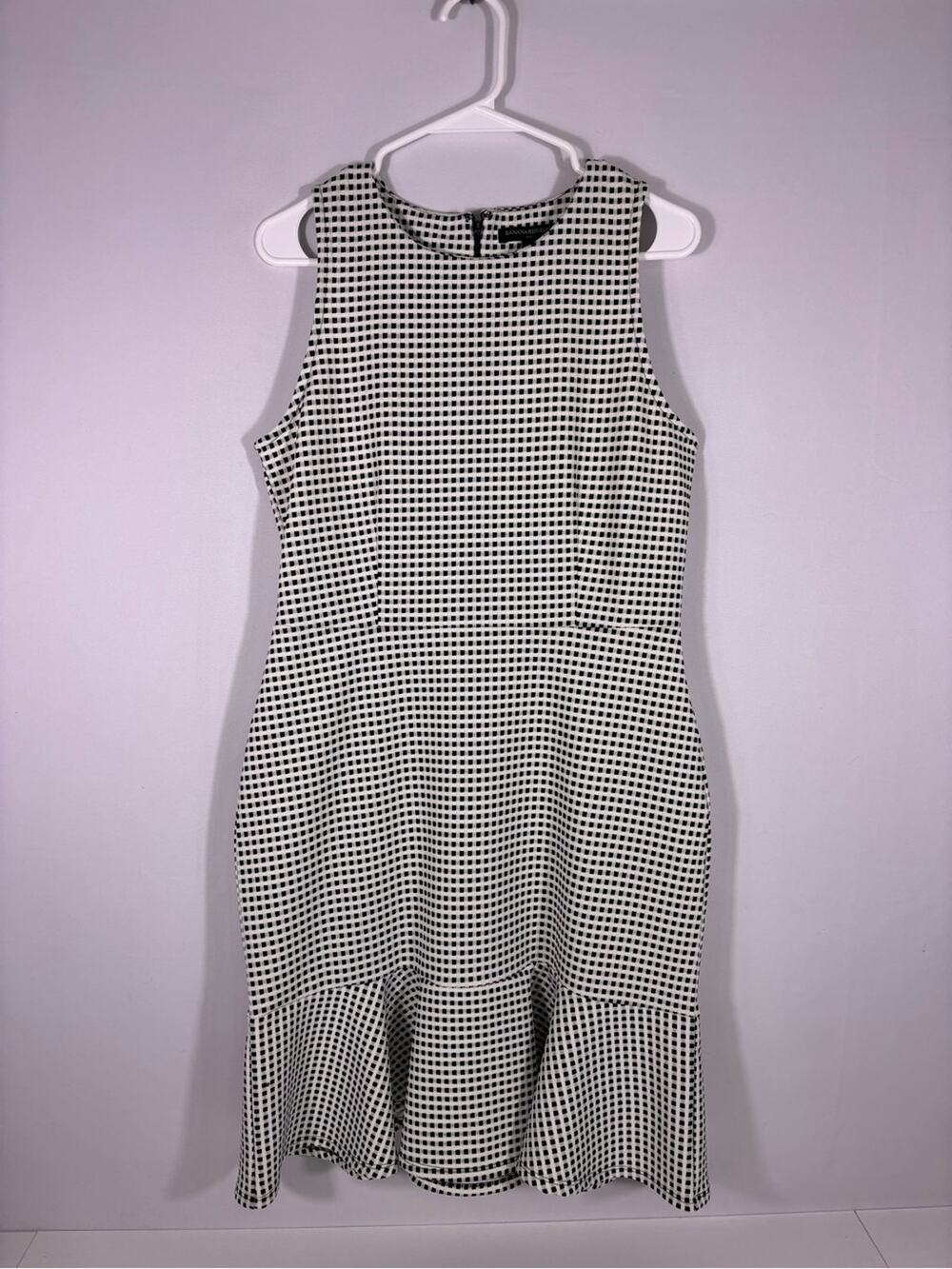 NWT Banana Republic Gingham Fit & Flare Midi Dress Size 10